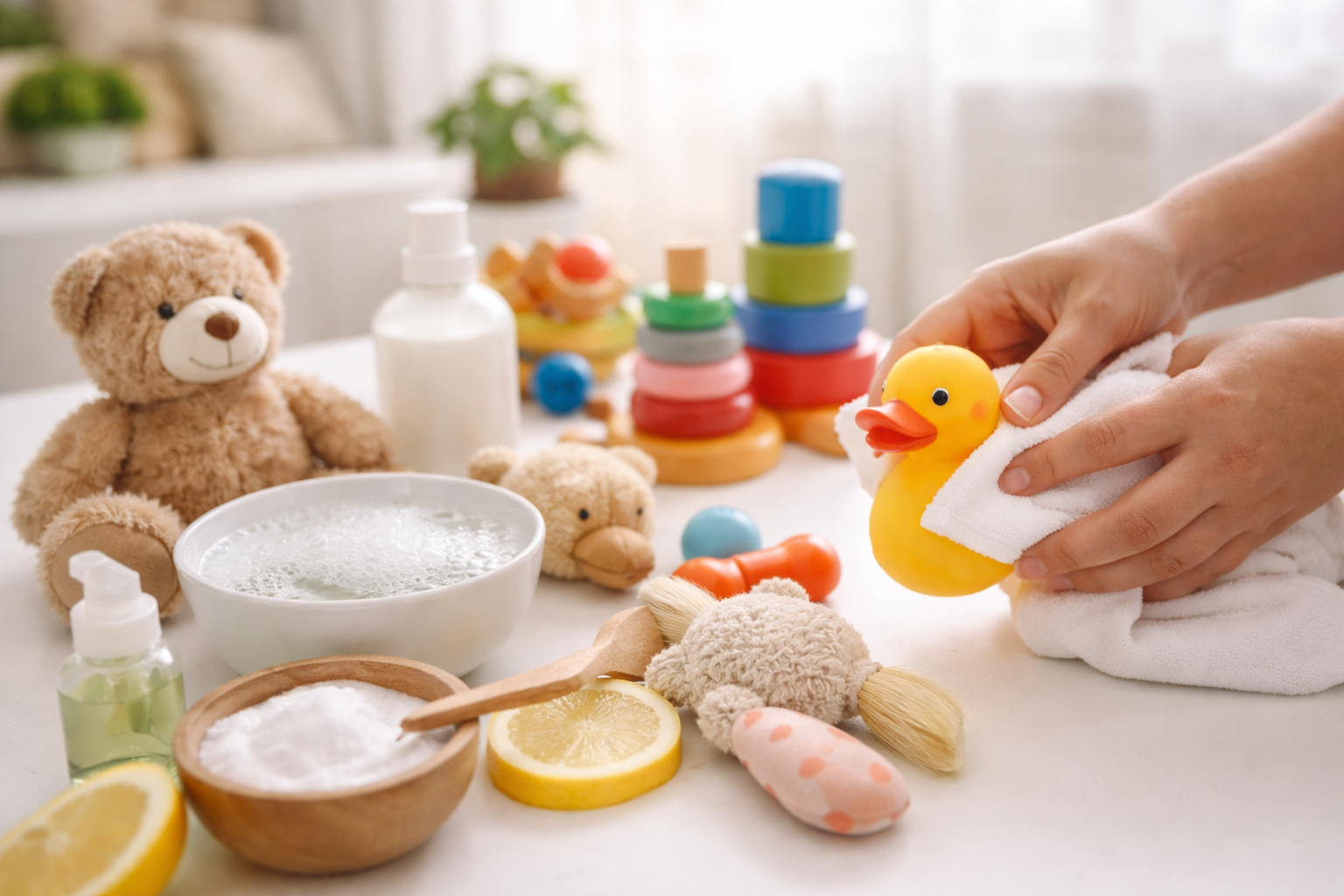 How to clean second hand baby toys safely using gentle and baby-friendly methods